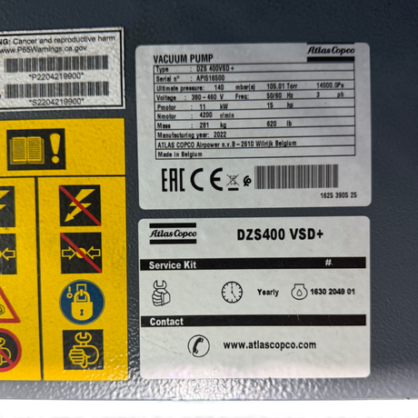 Atlas Copco Trockenlauf Vakuumpumpe DZS 400 VSD+Art Nr DZS400VSD+ – Ansicht 15
