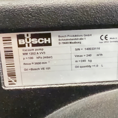 Busch Mink MM 1202 Vakuumpumpe AV Art.-Nr. MM1202AV – Ansicht 8