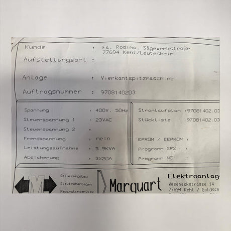 MARQUART - Anspitzmaschine Anfasmaschine – Ansicht 7