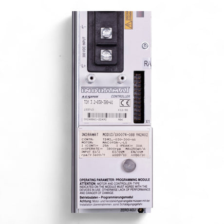 INDRAMAT TDM 3.2-030-300-W1 Controller mit Programmiermodul MOD13/1X0074-088 – Ansicht 3