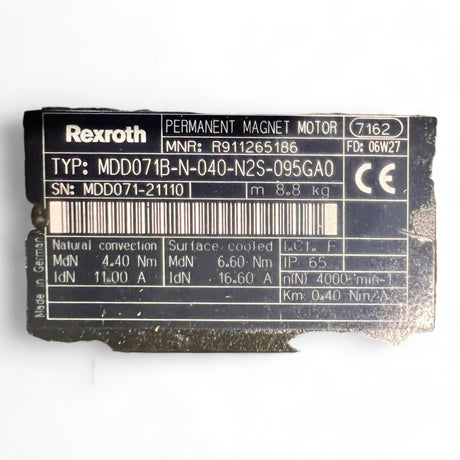 REXROTH Permanent Magnetmotor MDD071B-N-040-N2S-095GAO mit Alpha Getriebe TP 010X-MF1-40%-OEO-25 – Ansicht 5