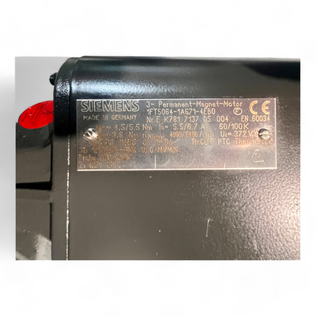 SIEMENS 3-Phase Permanent-Magnet-Motor 1FT5064-1AG71-4E80 K781 7137 05 004 – Ansicht 7