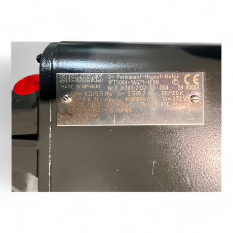 SIEMENS 3-Phase Permanent-Magnet-Motor 1FT5064-1AG71-4E80 K781 7137 05 004 – Ansicht 7