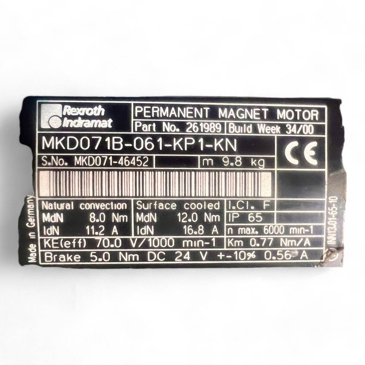 REXROTH Indramat Permanent Magnet Motor MKD071B-061-KP1-KN MKD071-46452: – Ansicht 6