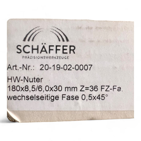 HW Nuter Schäffer D=180x8.5/6.0x30 Z=36 B=8 – Ansicht 4