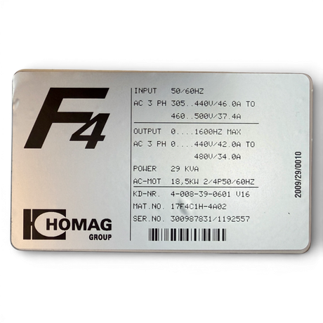 HOMAG KEB COMBIVERT F4 Frequenzumrichter Art.-Nr. 17F4C1H-4A02-4-008-39-0601-2-083-01-0129 – Ansicht 10