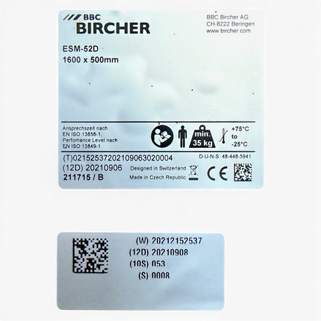 BBC BIRCHER Trittschutzmatte Trittmatte Sicherheitsschaltmatte ESM-52D 1600 x 500 x 11 mm für HOMAG / IMA fabrikneu