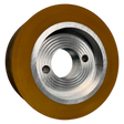 Vorschubrolle 120 x 60 mm Polyurethan (PU R / PU) mit Alukern – Ø35 mm Bohrung – Teilkreis 8,5 x 48 – für Maggi, Haffner
