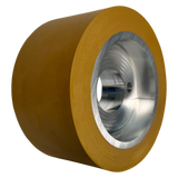 Vorschubrolle 120 x 60 mm Polyurethan (PU R / PU) mit Alukern – Ø35 mm Bohrung – Teilkreis 8,5 x 48 – für Maggi, Haffner