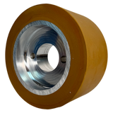 Vorschubrolle 120 x 60 mm Polyurethan (PU R / PU) mit Alukern – Ø35 mm Bohrung – Teilkreis 8,5 x 48 – für Maggi, Haffner