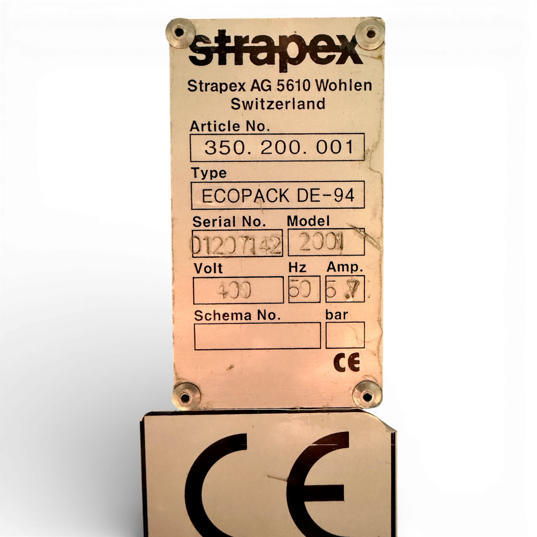 Strapex ECOPACK DE 94 Umreifungsmaschine Art. Nr. 350200001 – Ansicht 18