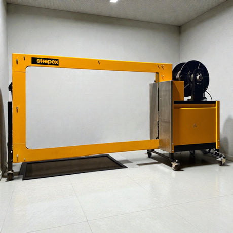 Strapex SMG 65 automatische Umreifungsanlage mit Fördertechnik und modularen Gliederbandförderanlage – Ansicht 24