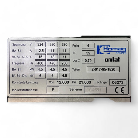 HOMAG Hochleistungs-Hauptspindel OMLAT 4,5/6 kW WEEKE 2-017-95-1820 – Ansicht 5
