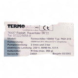 TermoTek Termochiller 1000W, Typ P601-015 Flüssigkeitskühler Chiller – Ansicht 11