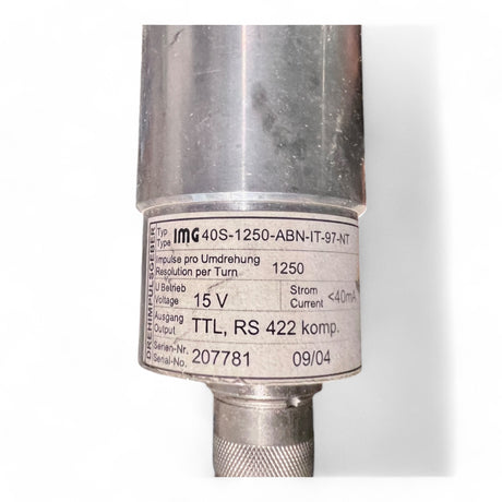 HOMAG Omlat Spindel 0,32 KW und Encoder IMG40S-1250 Motorspindel mit C-Achse 971842 Zeichnungsnummer 5930 – Ansicht 8