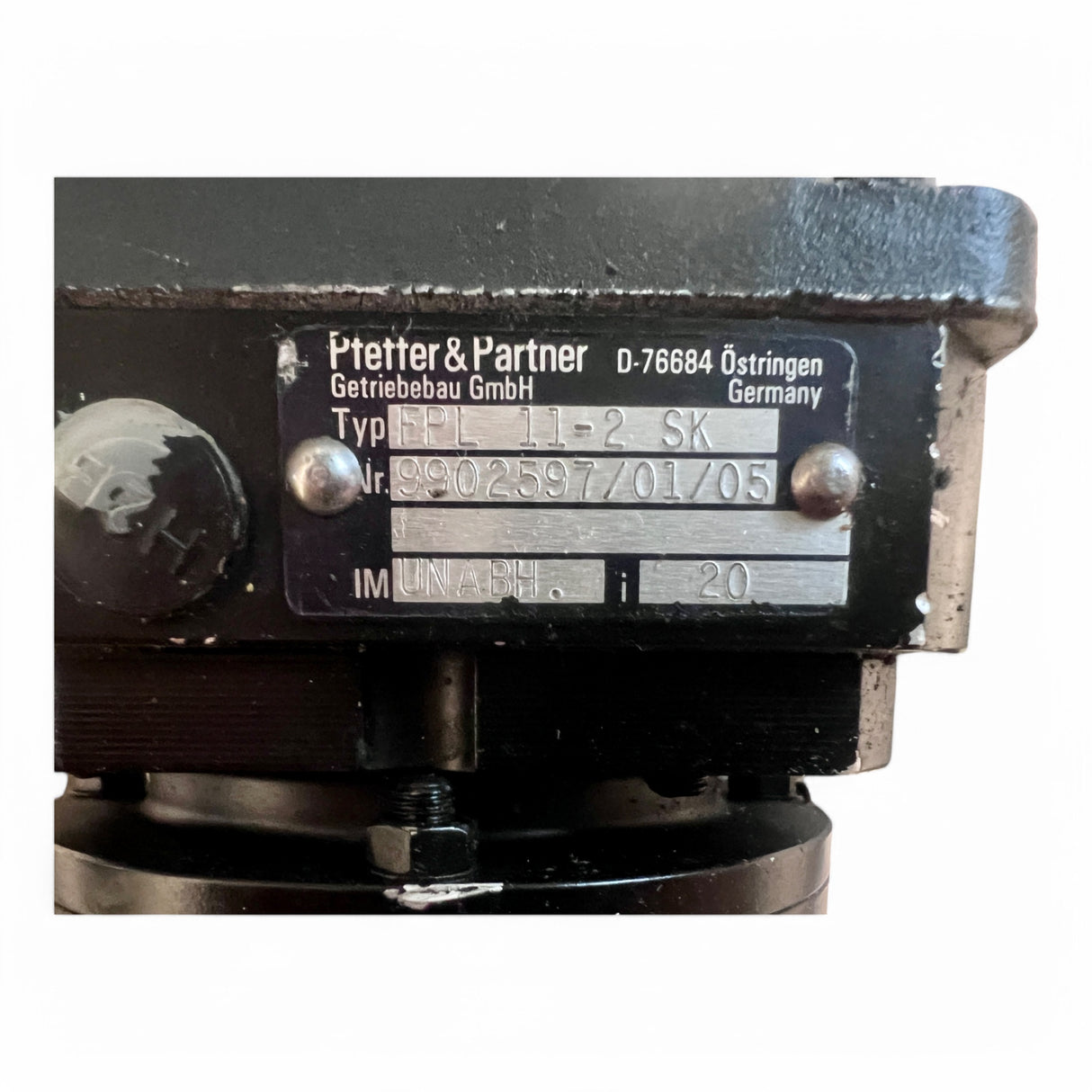 SIEMENS Servoantrieb mit Getriebe – 1FT5046-1AF71-1BG0 + Pfitzer & Partner FPL 11-2 SK + Siemens 6FX2001-2GB50 C-Achse IMA