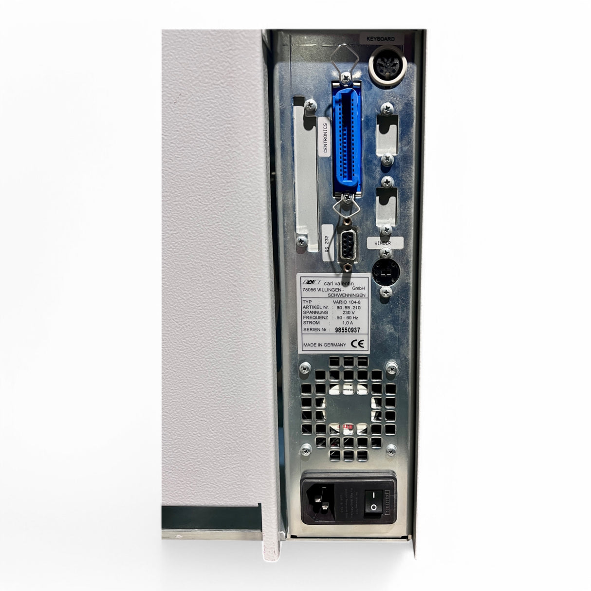 HOLZMA Carl Valentin Drucker Thermotransferdrucker VARIO 104-8 Etikettendrucker – 230 V – Art. Nr. 90.55.210 für Ettiketten