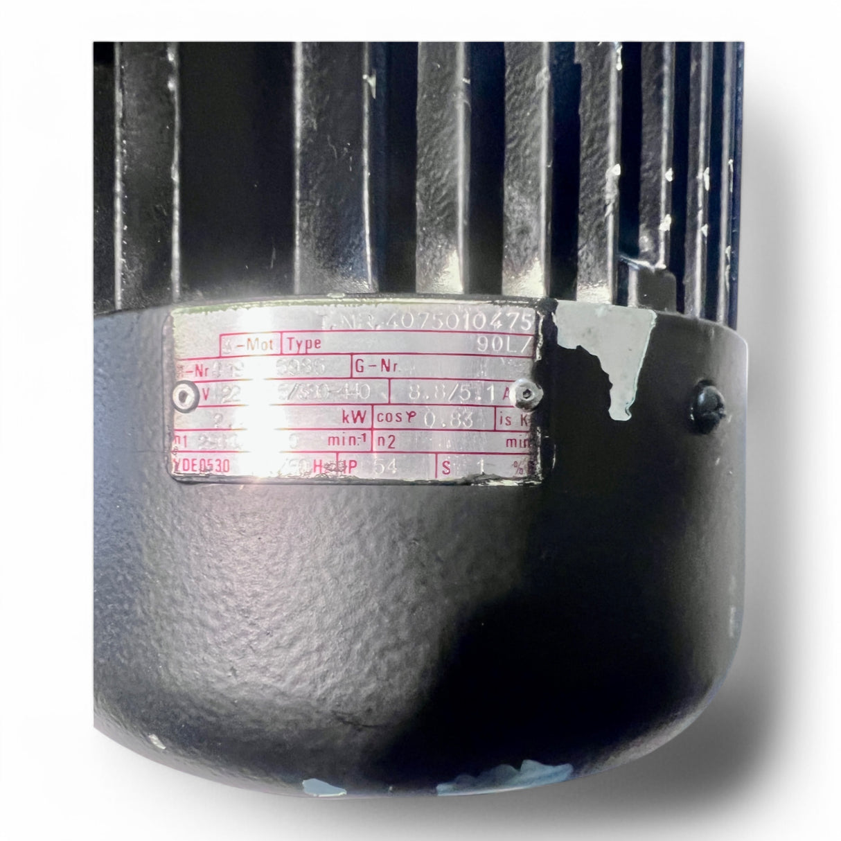 HOLZMA Vorritz-Motor Elektromotor 2,2 kW 230/400 V – Typ 90L – mit Flansch und Riemenscheibe – Original für HPP HPL