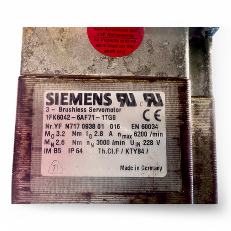 IMA Werkzeugwechsler mit Siemens Servomotor Typ 1FK6042–6AF71–1TGO MA 3 Nr. 196 ISP (1) – Ansicht 6