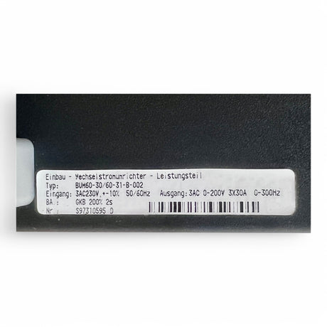 BAUMÜLLER Wechselstromumrichter BUM60-30/60-31-B-002 mit Steuerkarte BUM60-A-SH-0104 HOLZMA ) – Ansicht 7