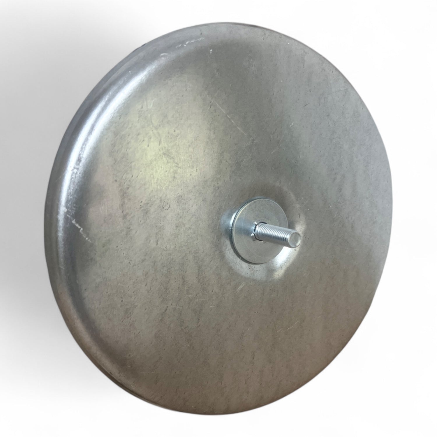 Filterronde Filterdeckel Deckel verzinkt für Filterschlauch D=200 mm mit Gewindebolzen M8x25 (4 Stück) – Ansicht 3