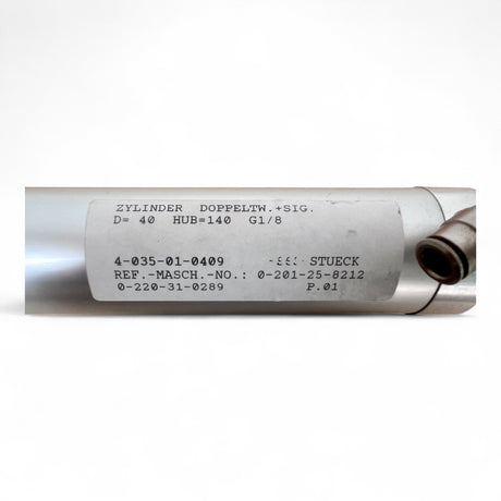 HOMAG Zylinder doppeltwirkend mit Signalerkennung D40 Hub 140 G1/8 – 4-035-01-0409 – Ansicht 7