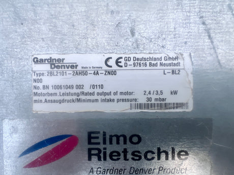 Elmo Rietschle Flüssigkeitsring-Vakuumpumpe 2BL2101-2AH50-4A-ZN00 mit Siemens-Motor – Ansicht 14