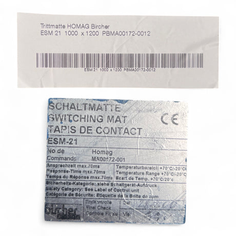 Homag Weeke Bircher Trittmatte Sicherheits-Schaltmatte ESM-21, 1200x1000mm blau 121019-001, PA00524-001 Homag Nr