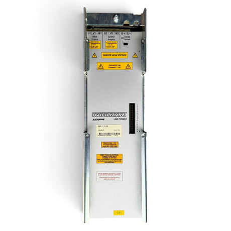 Indramat NAM 1.2-08 Line Former 246505 gebraucht, SN 246526-11894 – Frontansicht mit Anschlüssen U1/V1/W1, U2/V2/W2 und interner Drossel