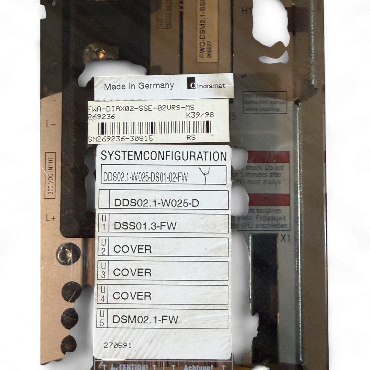 Bosch Rexroth Indramat Servoregler DDS02.1-W025-D für Homag BAZ 32 Digital AC Servo Controller Art.-Nr. DDS02.1-W025-D