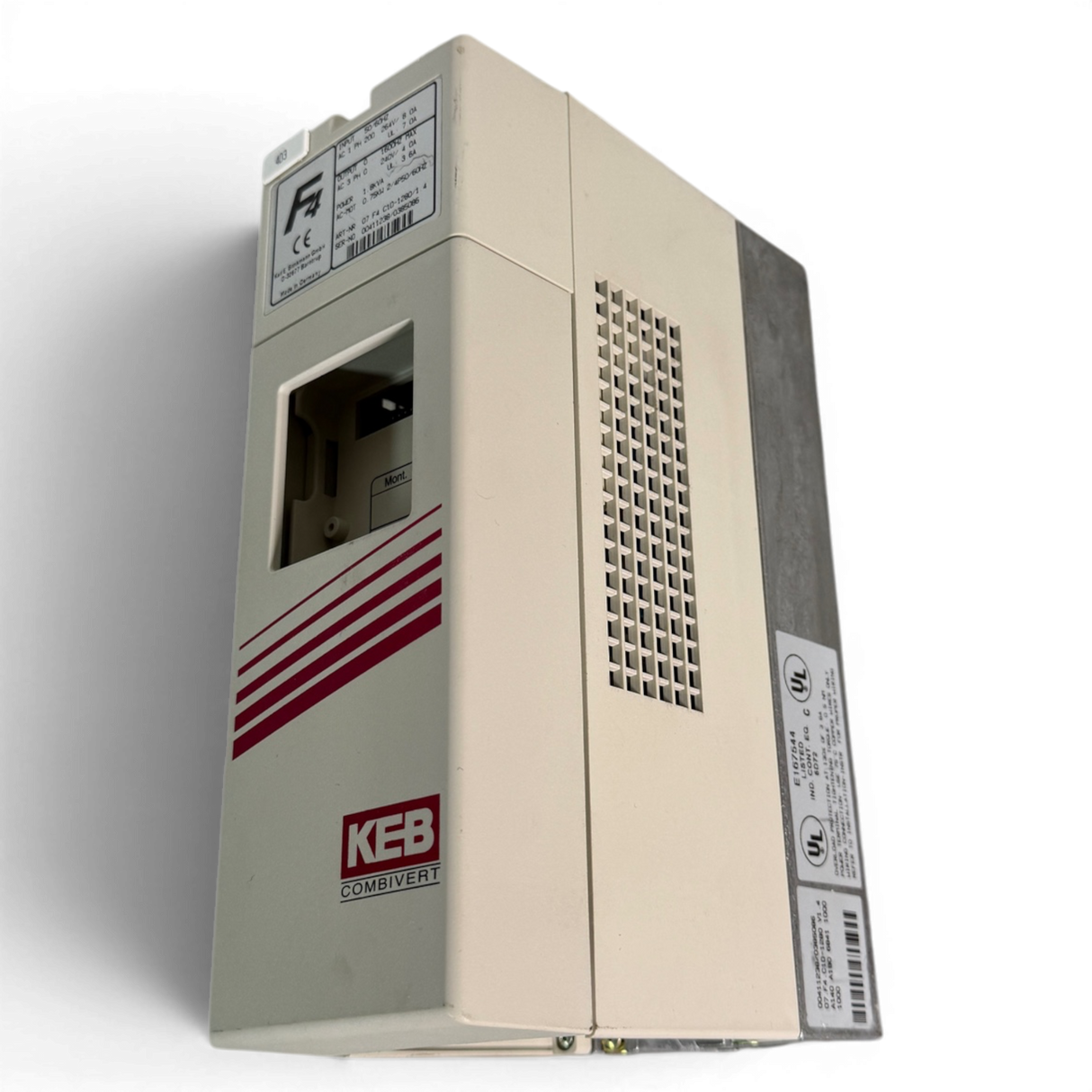 KEB COMBIVERT F4 Frequenzumrichter Art.-Nr. 07.F4.C1D-1280 V1.4 inkl. Bedienfeld 00.F4.010-2009 – Ansicht 3