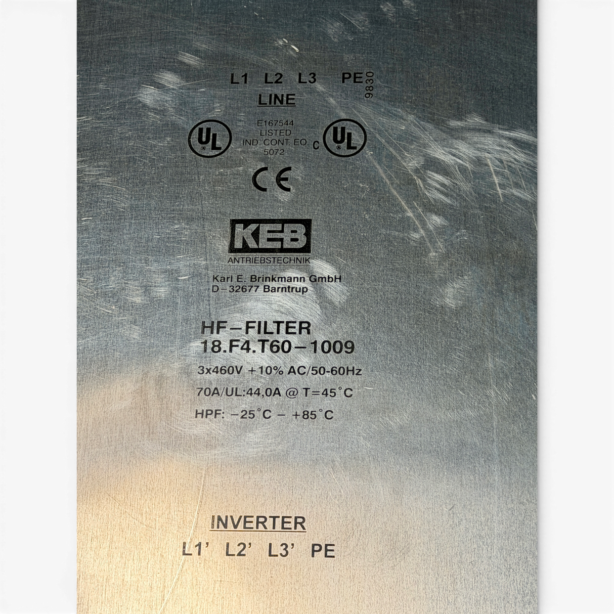 KEB HF Filter 18.F4.T60-1009 – Ansicht 8