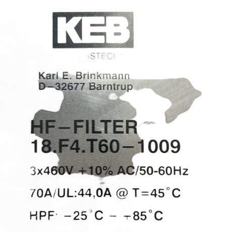 KEB Homag 18.F4.T60-1009 Netzfilter – Ansicht 7