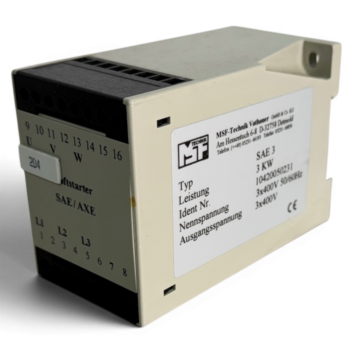 MSF Technik Vathauer SAE 3 Sanftstarter 3 kW Art.-Nr.MSF Technik Vathauer SAE 3 Sanftstarter 3 kW Art.-Nr. 10420050231
