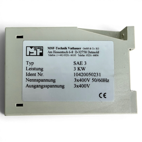 MSF Technik Vathauer SAE 3 Sanftstarter 3 kW Art.-Nr.MSF Technik Vathauer SAE 3 Sanftstarter 3 kW Art.-Nr. 10420050231