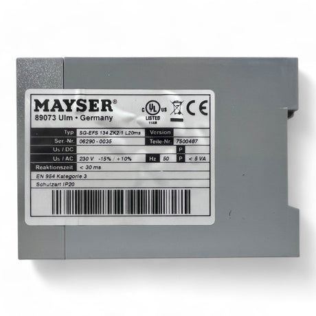 Mayser SG-EFS 134 ZK2/1 Sicherheitsrelais – Ansicht 4