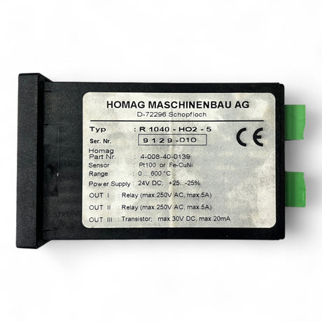 HOMAG Regler R 1040-HO2-5 neuer Temperaturregler 24 V DC 0–600 °C Fe+Pt100 PDI Artikelnummer 4-008-40-0139 – Ansicht 5