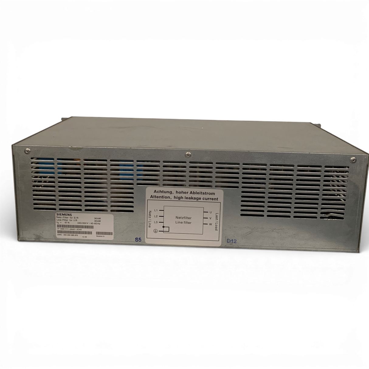 SIEMENS Netz-Filter (I/R) 36kW 6SN111-0AA01 Art.-Nr. 6SN111-0AA01 – Ansicht 2