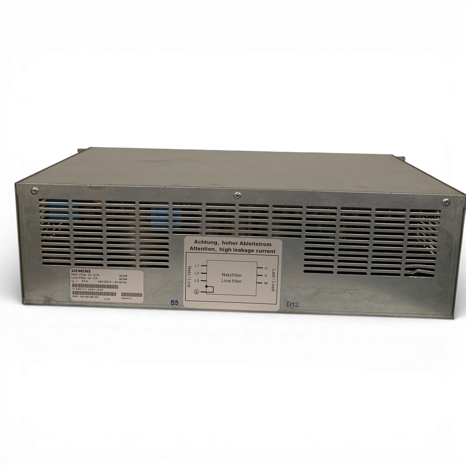SIEMENS Netz-Filter (I/R) 36kW 6SN111-0AA01 Art.-Nr. 6SN111-0AA01 – Ansicht 2