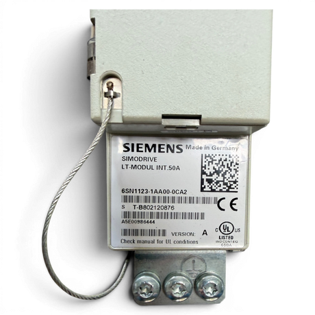 SIEMENS SIMODRIVE LT-MODUL INT.50A 6SN1123-1AA00-0CA2 mit Einschubmodul 6SN1118-0AA11-0AA1 für IMA 610 V X-Achse – Ansicht 6