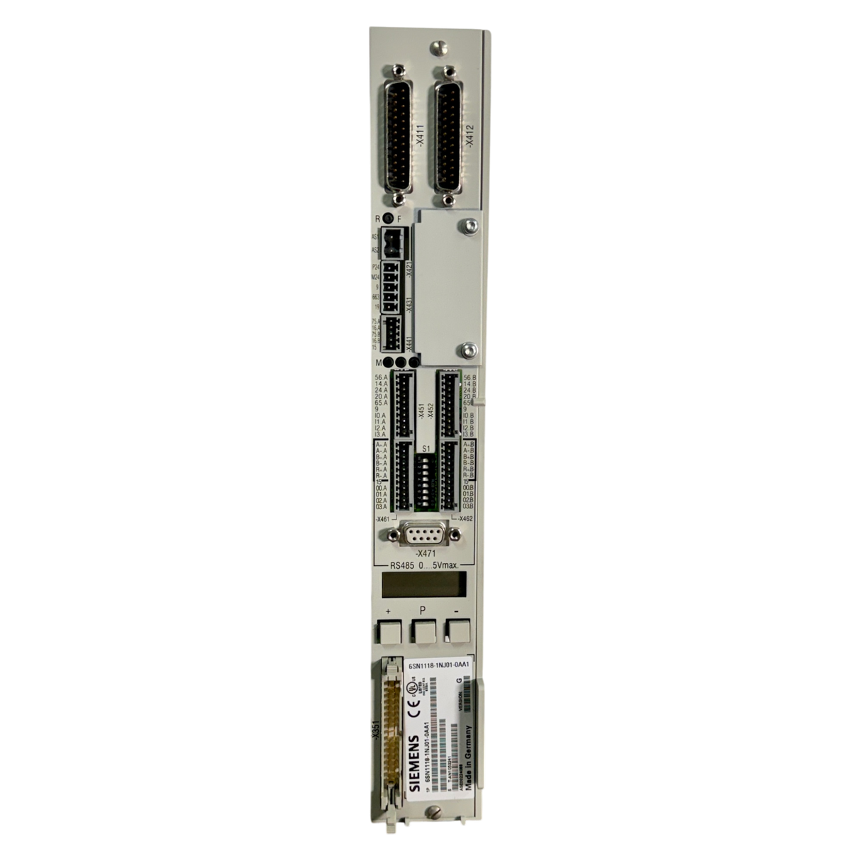 Siemens SIMODRIVE Regelungsbaugruppe Art.-Nr. 6SN1118-1NJ01-0AA1 Seriennummer T-AN1053241 – Ansicht 3