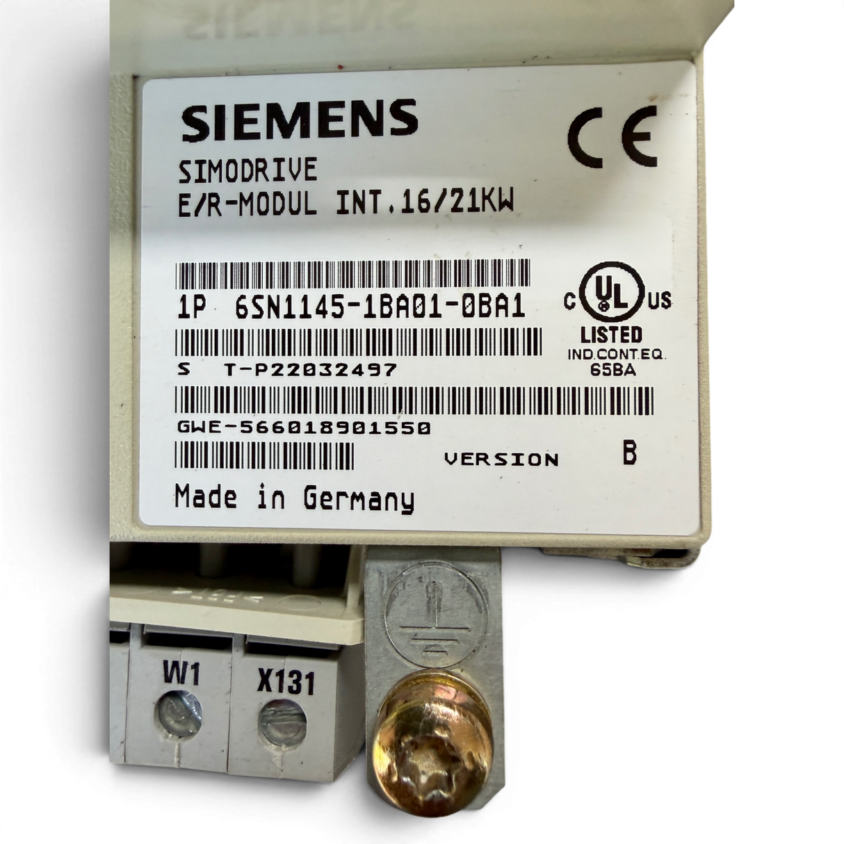 Siemens SIMODRIVE E/R-Modul INT. 16/21kW Version B Art.-Nr. 6SN1145-1BA01-0BA1 – Ansicht 7