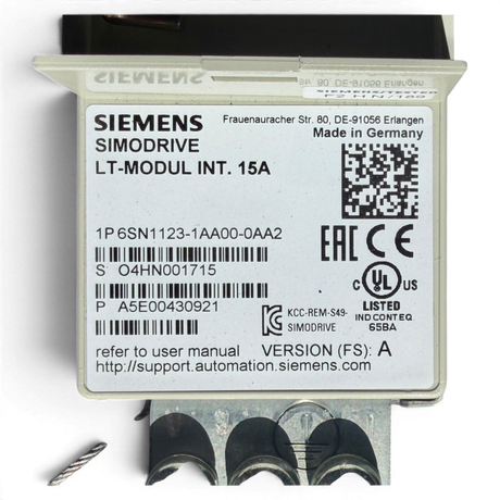Siemens SIMODRIVE LT-Modul INT. 15A Art.-Nr. 6SN1123-1AA00-0AA2 – Ansicht 6
