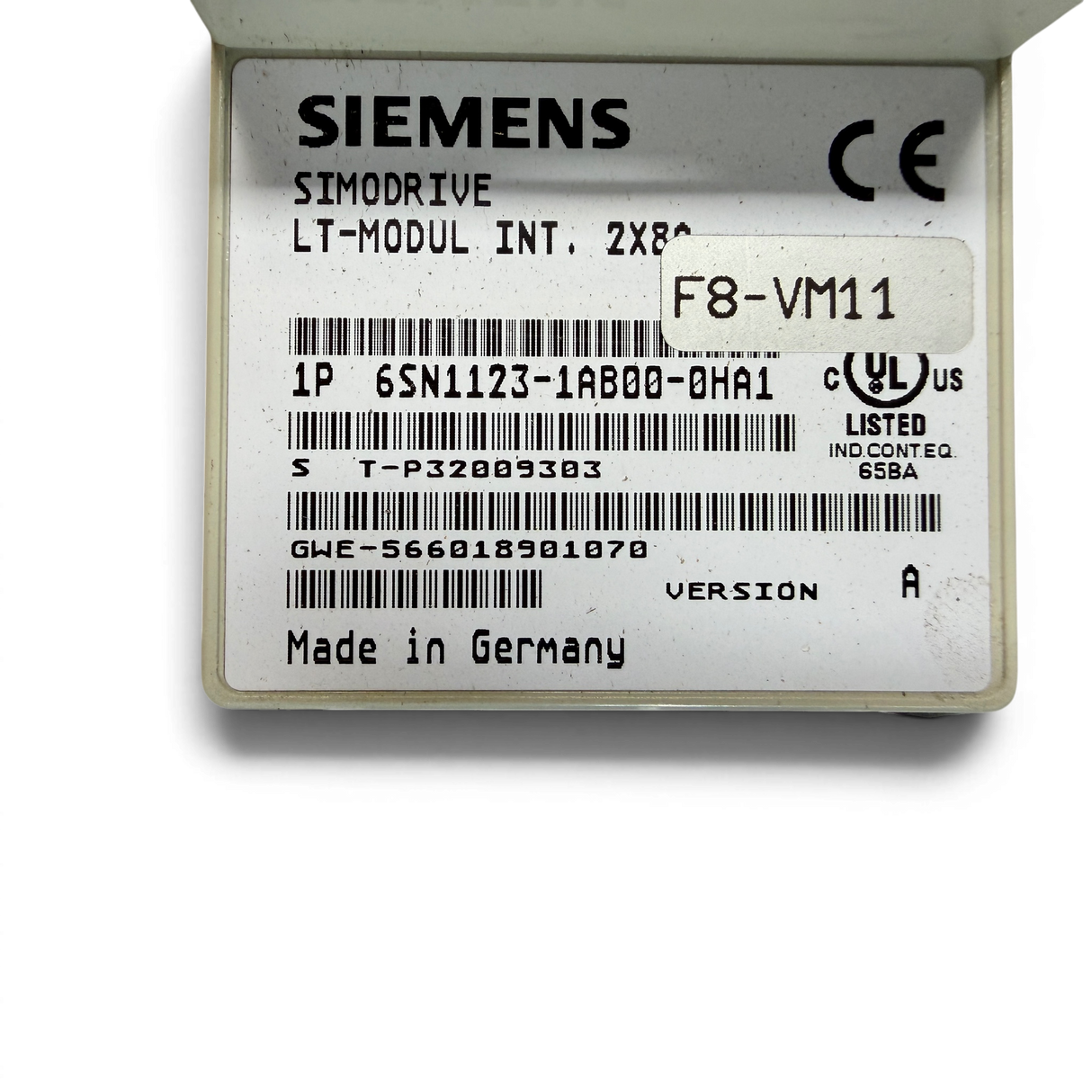 Siemens SIMODRIVE LT-Modul INT. 2X8A F8-VM11 Art.-Nr. 6SN1123-1AB00-0HA1 Seriennummer T-P3200303 – Ansicht 6