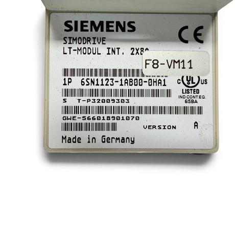 Siemens SIMODRIVE LT-Modul INT. 2X8A F8-VM11 Art.-Nr. 6SN1123-1AB00-0HA1 Seriennummer T-P3200303 – Ansicht 6