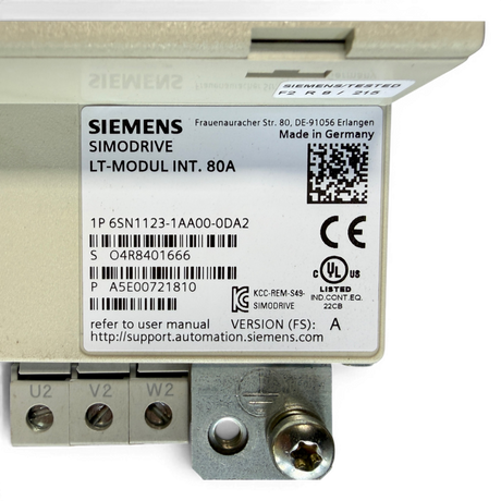 Siemens SIMODRIVE LT-Modul INT. 80A Art.-Nr. 6SN1123-1AA00-0DA2 – Ansicht 6