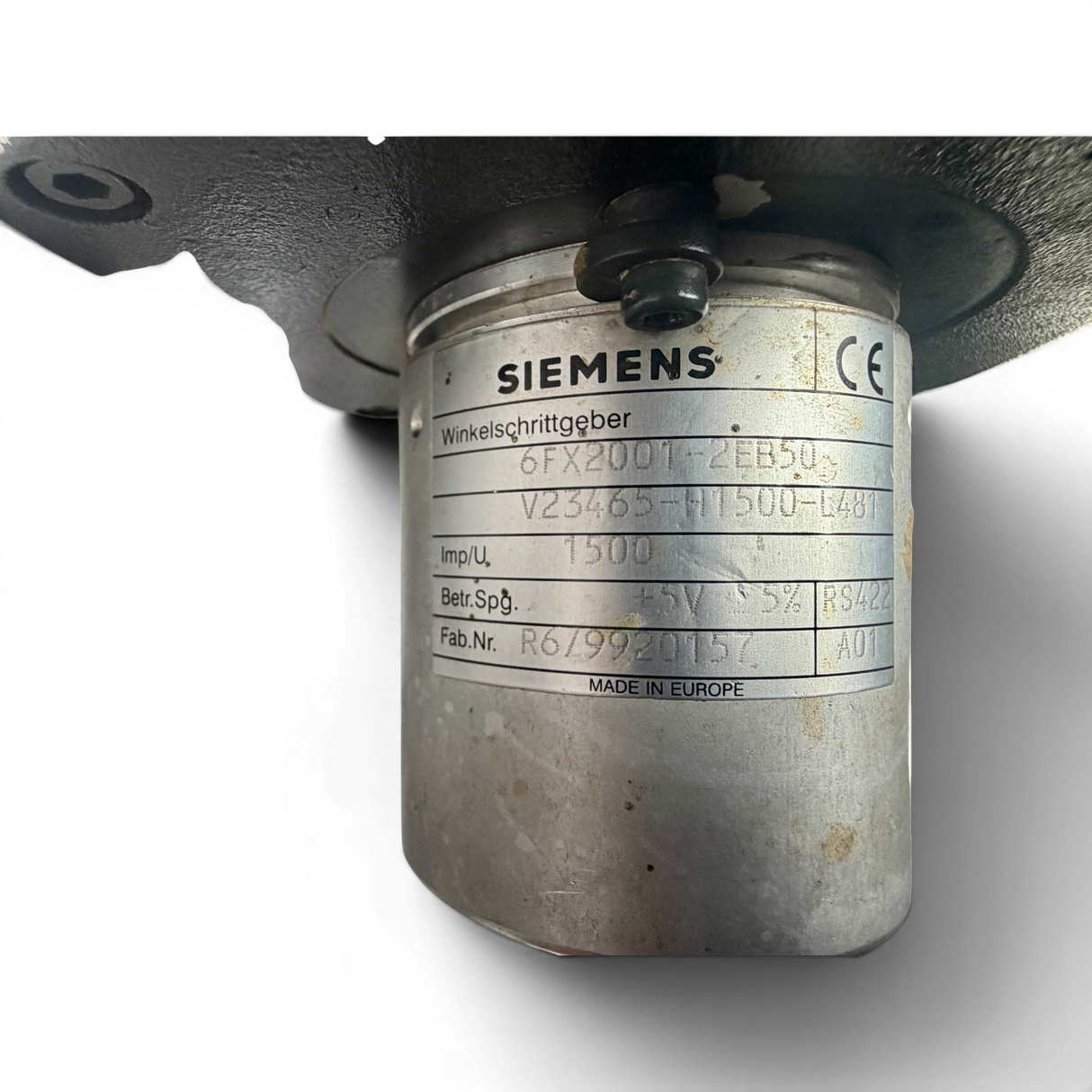 Siemens Servomotor 1FT1066-1AC71-4EA0 mit Siemens Winkelgeber 6FX2001-2EB50 – Ansicht 5