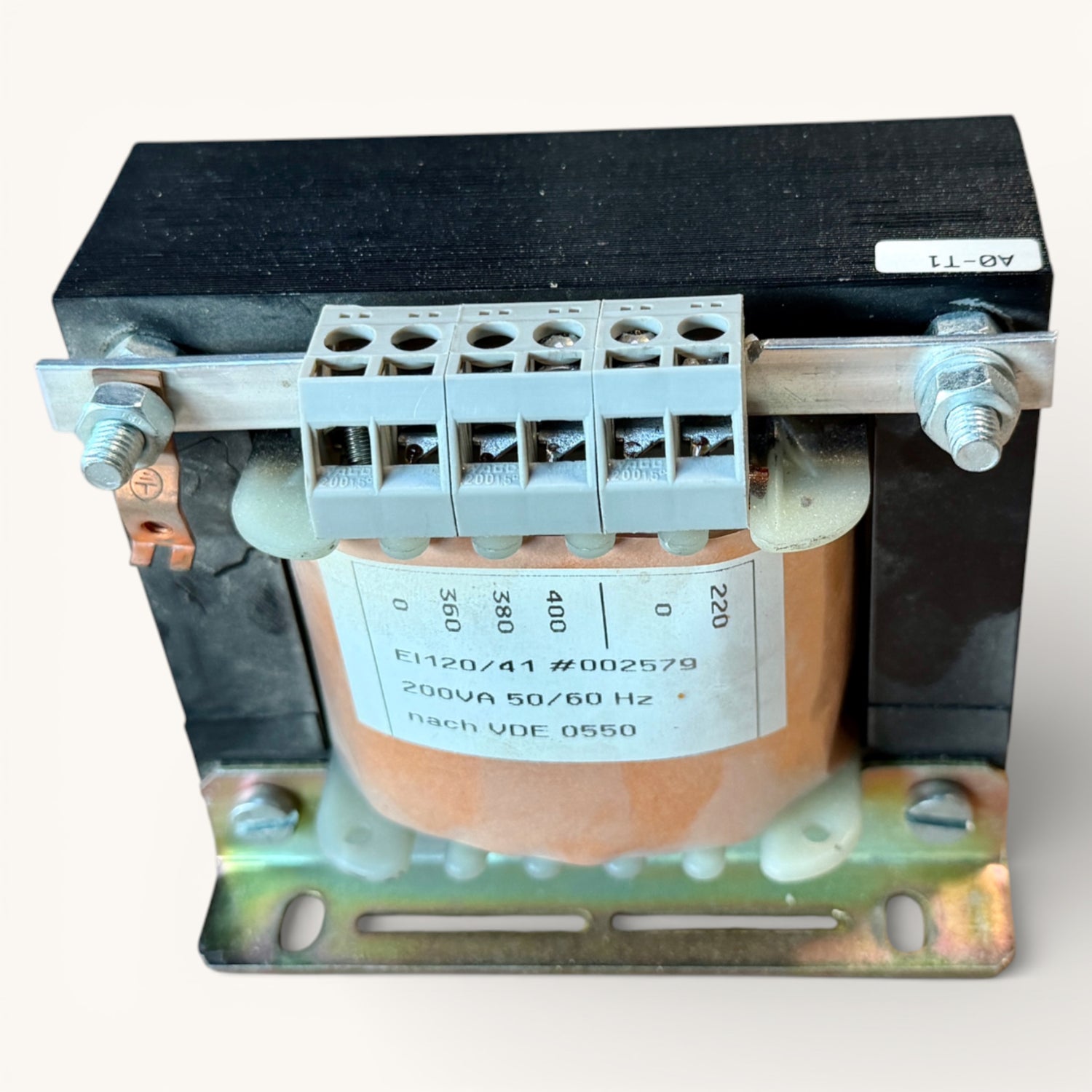 Steuertransformator 200 VA 50/60 Hz Mehrspannungsanschluss Art.-Nr. EI120/41-002579 – Ansicht 2